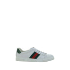 Gucci White Calf Leather Bos Taurus Low Top Sneakers