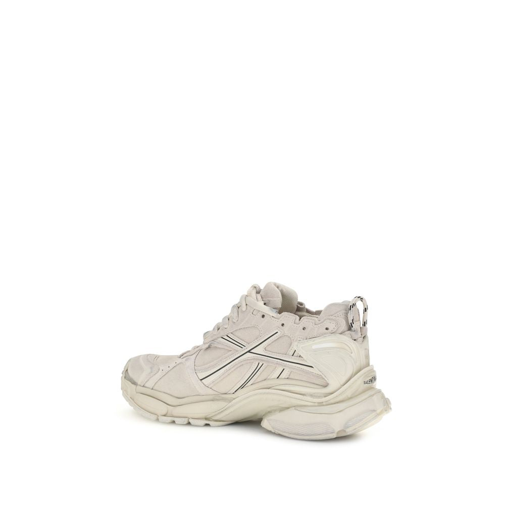 Balenciaga Beige Calf Leather Bos Taurus Athletic Sneakers - Broken-Luxury