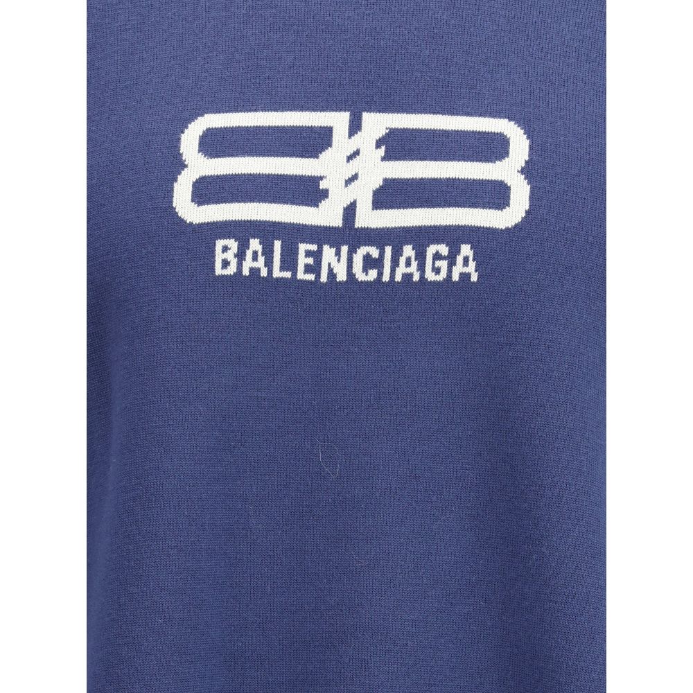 Balenciaga Blue Wool Sweatshirt - Broken-Luxury