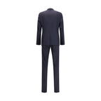 Prada Blue Fleece Wool Two-Piece Suit