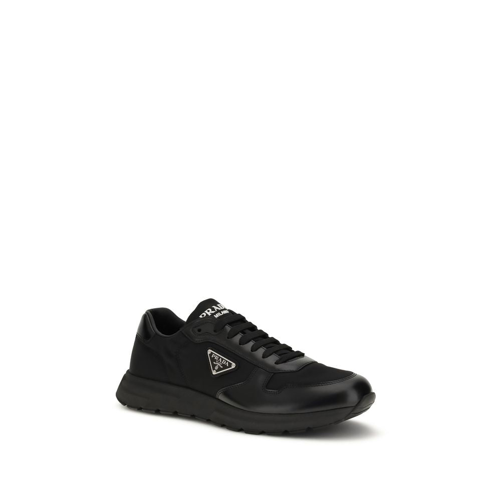 Prada Black Recycled Polyamide Athletic Sneakers - Broken-Luxury