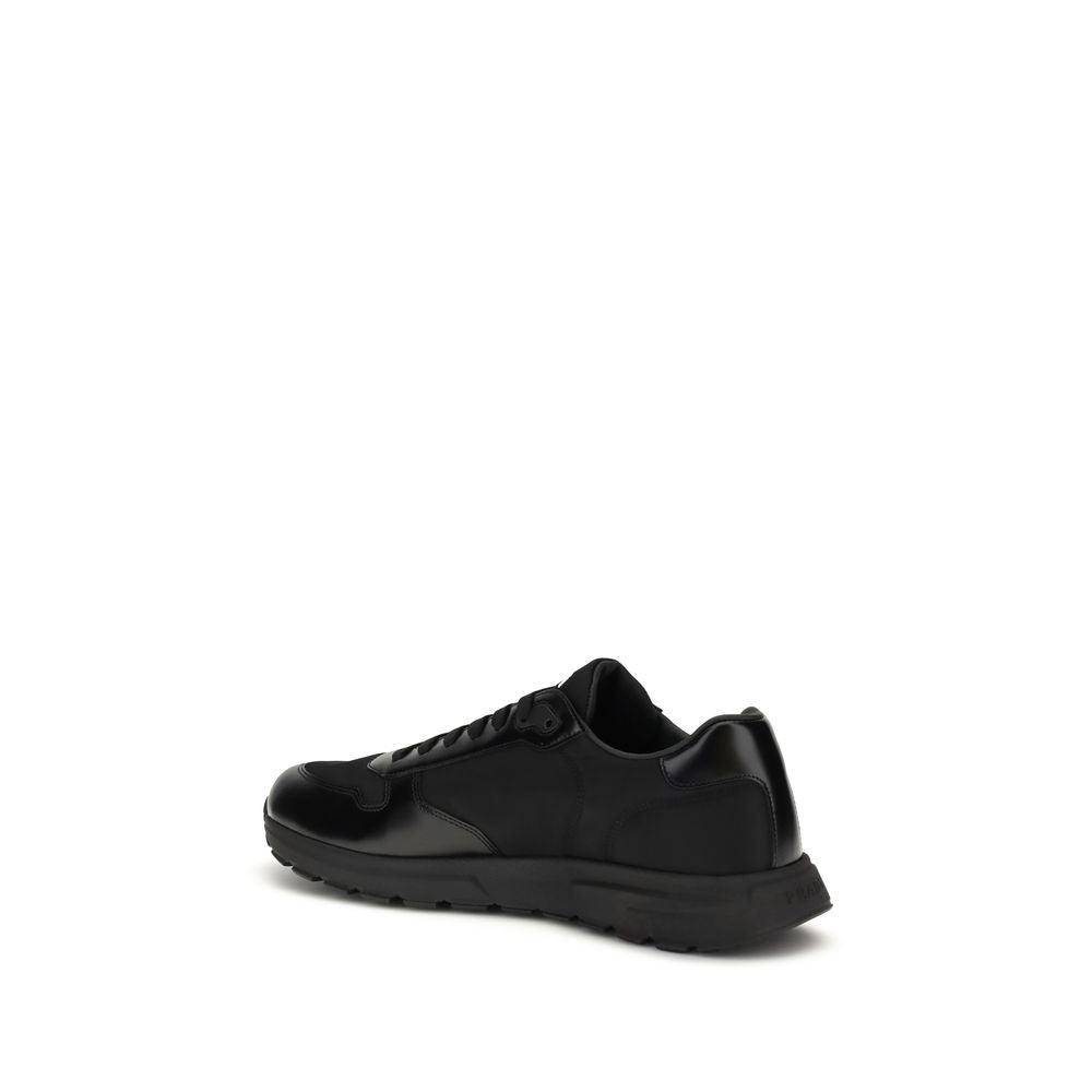 Prada Black Recycled Polyamide Athletic Sneakers - Broken-Luxury