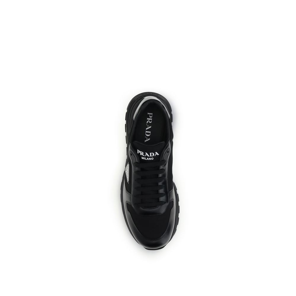 Prada Black Recycled Polyamide Athletic Sneakers - Broken-Luxury