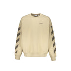 Off-White Beige Cotton Sweatshirt