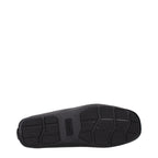 Versace Black Leather Slip-On Loafers