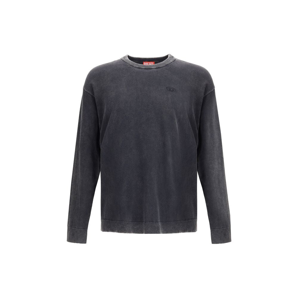 Diesel Gray Cotton Sweatshirt Diesel