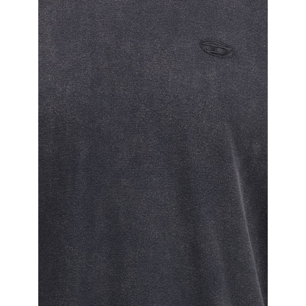 Diesel Gray Cotton Sweatshirt Diesel