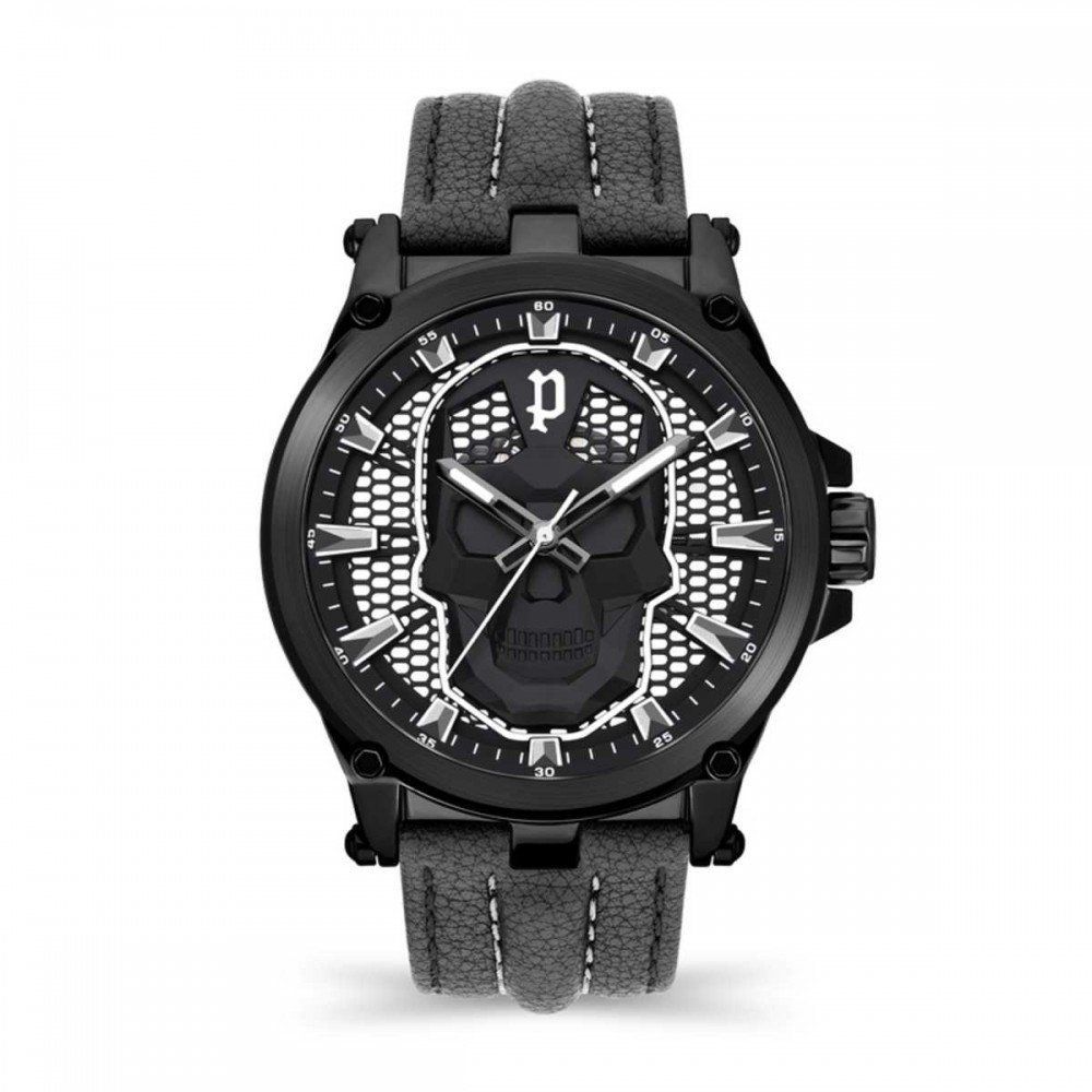 Police Black Leather Dress Watch Police