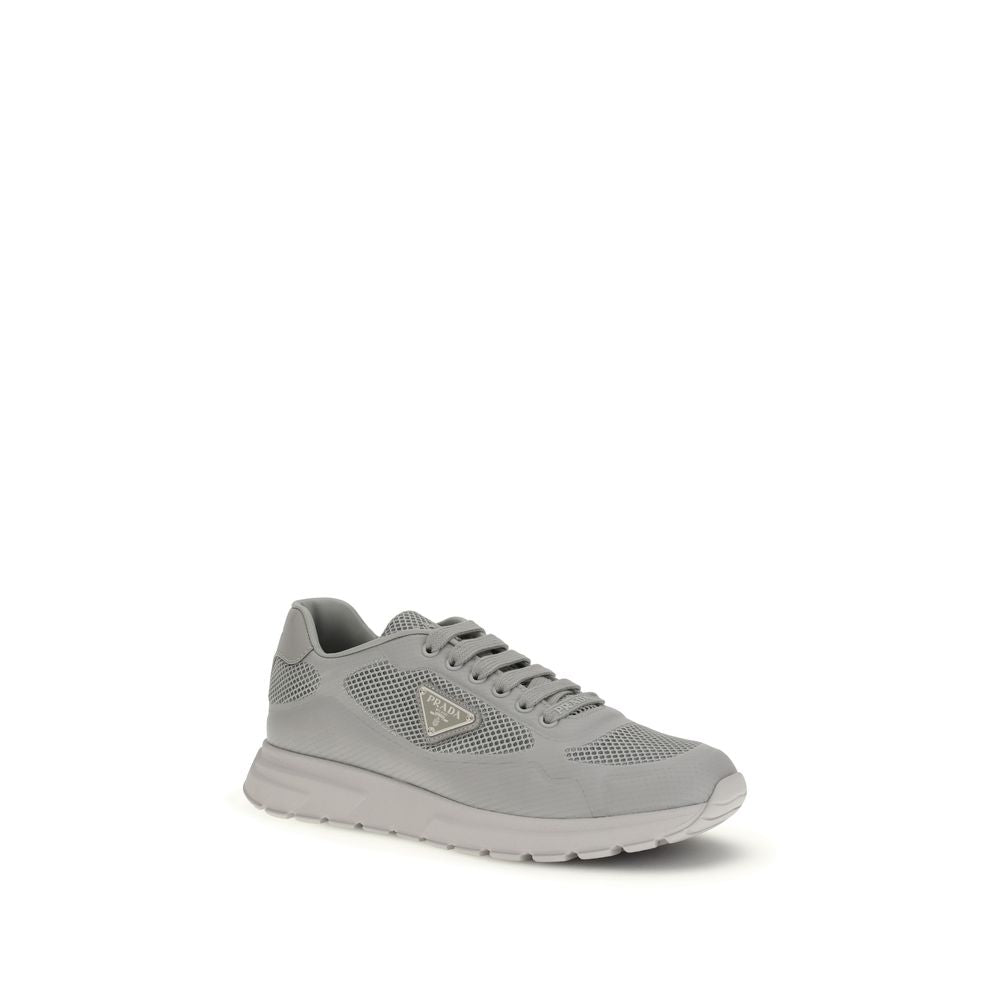Prada Gray Rubber Athletic Sneakers - Broken-Luxury