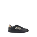 Burberry Black Calf Leather Bos Taurus Low Top Sneakers - Broken-Luxury