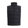 Prada Black Recycled Polyamide Sleveless Jacket Prada