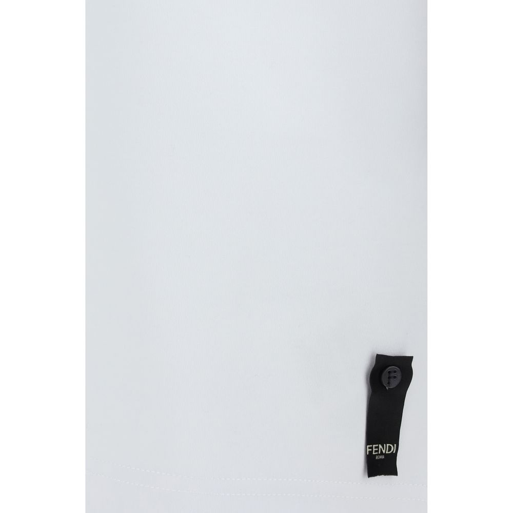 Fendi White Cotton T-Shirt Fendi