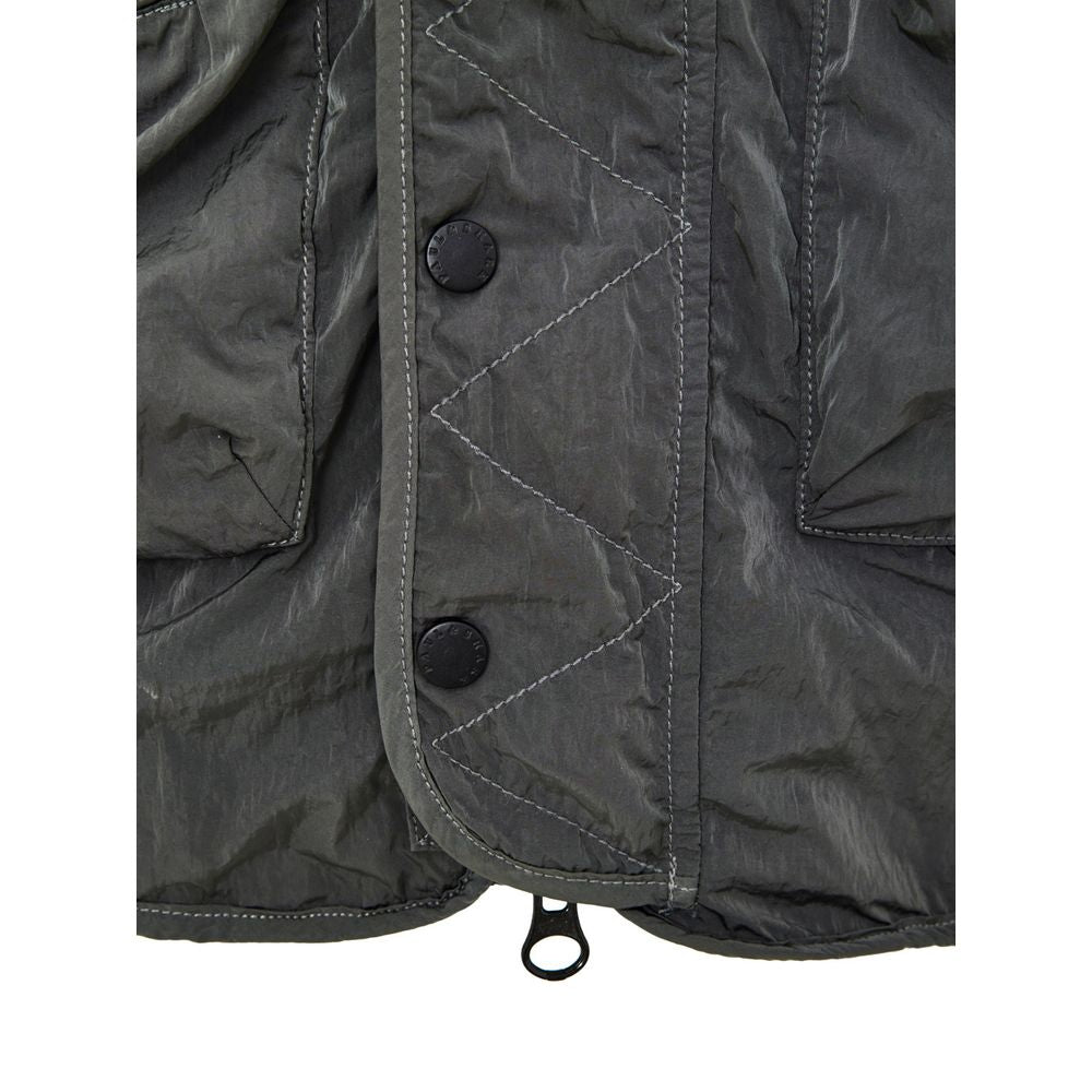 Paul & Shark Gray Polyester Sleveless Jacket Paul & Shark