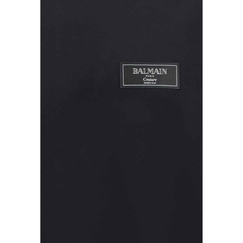 Balmain Black Cotton T-Shirt Balmain