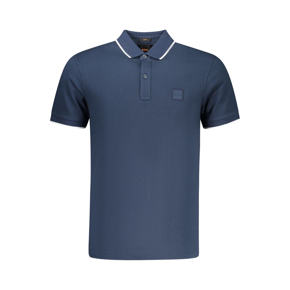 Hugo Boss Blu Cotton Men Polo Hugo Boss